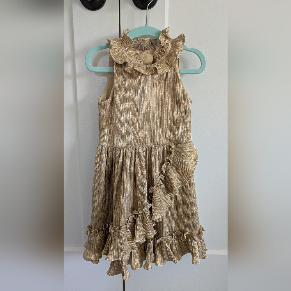 Janie and Jack Shimmering Gold Dress